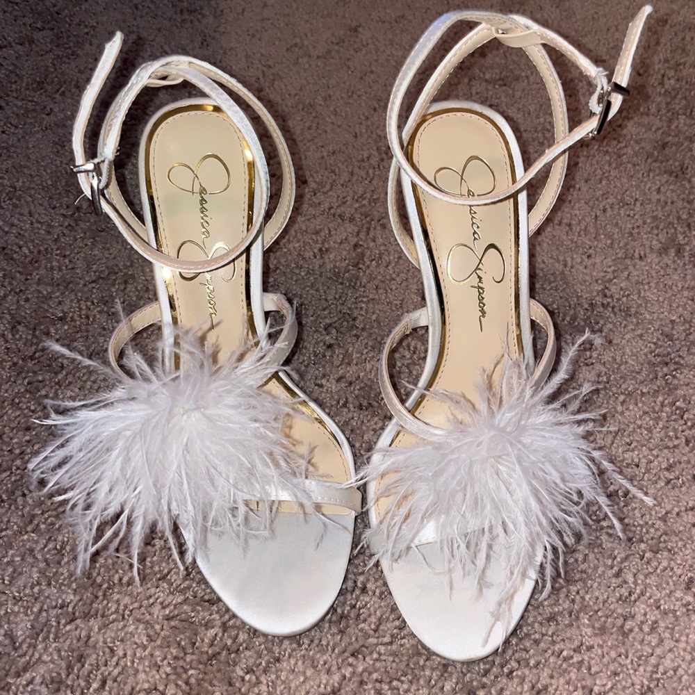 Jessica Simpson Feather Heels